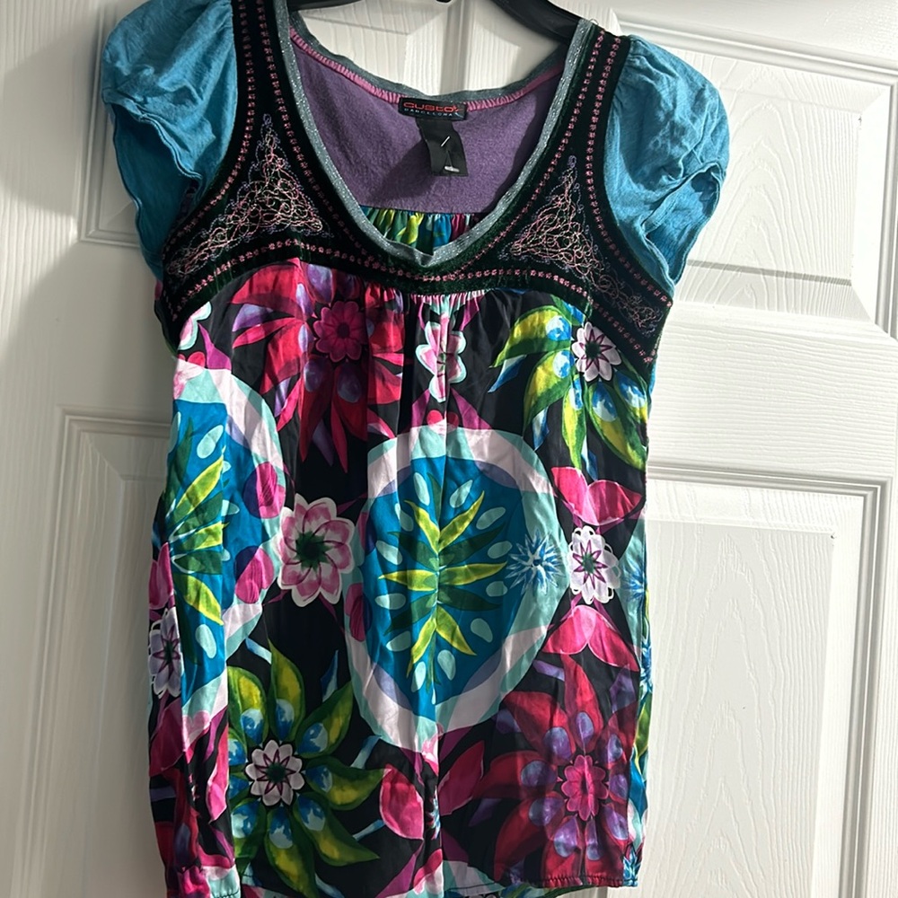 CUSTO BARCELONA short sleeve floral